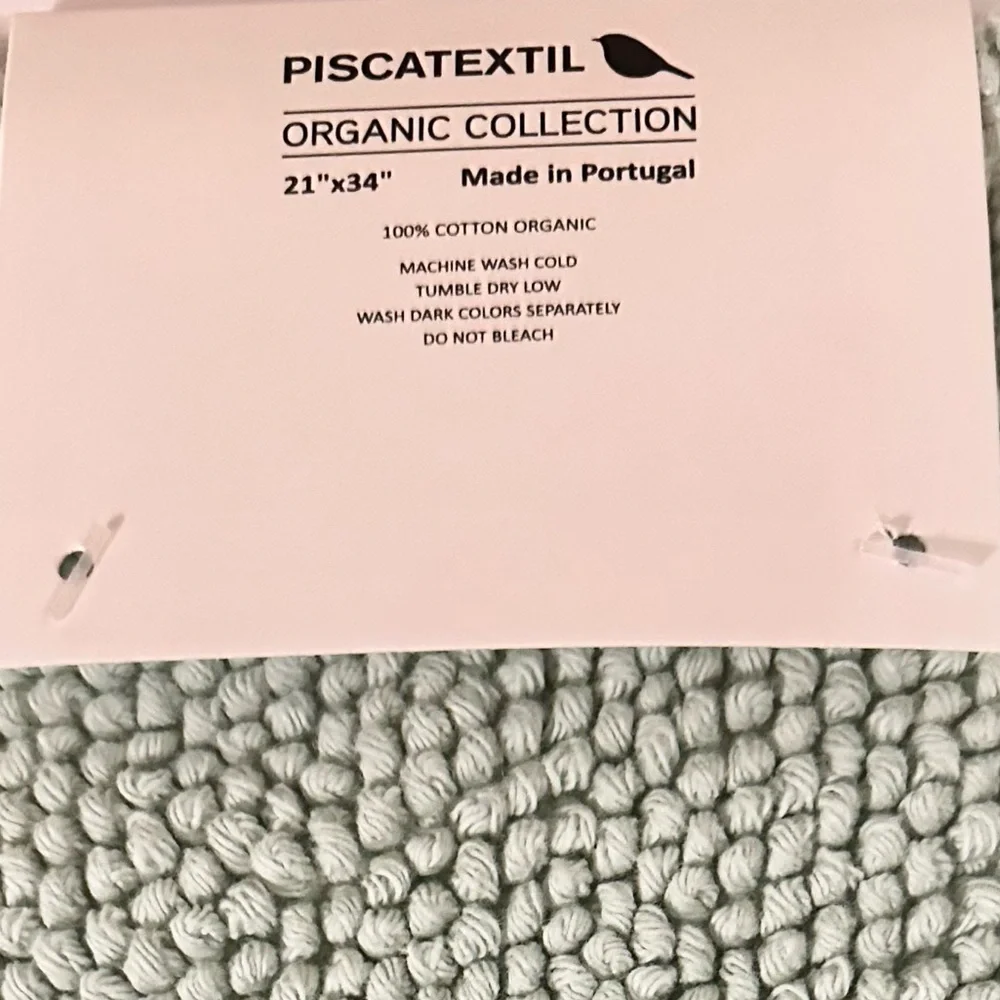 🎁Piscatextil Organic Collection Bath Mat - 21” x 34” - Begona - Green